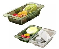 Escorredor Cesto Retrátil P/ Louças Verduras Legumes Frutas Cores Sortidas