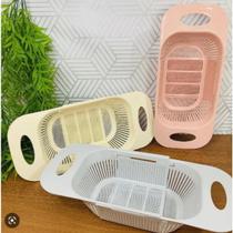 Escorredor Com Alças Cesta Retrátil Para Alimentos Louça Top Escorredor Com Alças Cesta Retrátil Para Alimentos Louça Top