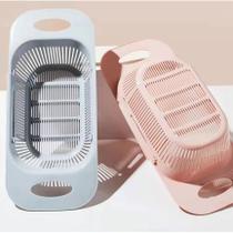 Escorredor Com Alças Cesta Retrátil Para Alimentos Louça Top