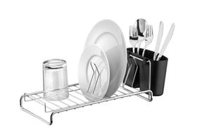 Escorredor Compacto De Louça e Talher Pequeno Aço Cromado Future