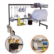 Escorredor Cozinha Suspensa Autossustentável Modular Para Louças 80,5 cm Com Regulagem de Altura