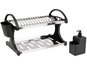 Escorredor de 16 Pratos Inox + Dispenser Brinox 2104491