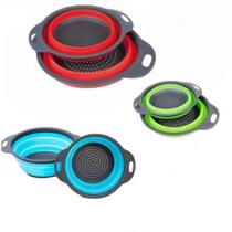 Escorredor de alimentos de silicone retratil 24 cm Escorredor de alimentos de silicone retratil 24 cm