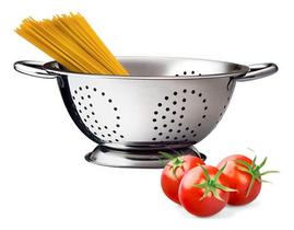 Escorredor de alimentos massas legume macarrão aço inox 25x9