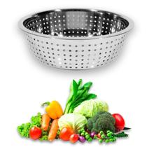 Escorredor de Alimentos Multiuso em Aço inox Legumes Verduras Macarrão Coar Escorrer Lavador de Alimentos 26 cm