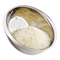 Escorredor De Arroz Em Aço Inox 20cm Lava Alimentos Multiuso