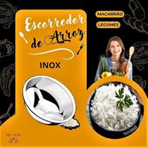 Escorredor De Arroz Em Aço Inox Lavador De Alimentos Massas - Fullcommerce