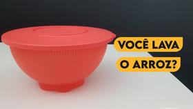 Escorredor de arroz vermelho Tupperware original