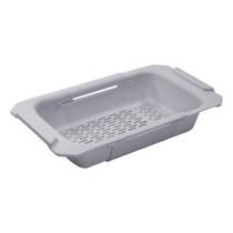 Escorredor de Comida Alimentos Frutas Verduras Legumes Extensível Ajustável Powermaid