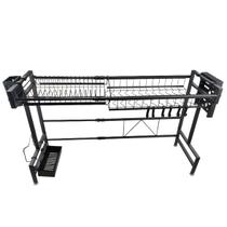 Escorredor de Cozinha Modular Suspenso Ajustavel Pia Bancada Copo Prato Louça Utensilios Prateleira Gancho Duravel Resistente Organizaçao