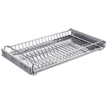 Escorredor de Embutir 57cm com Bandeja e Corrediças Deslizantes Giosul em Aço Cromado