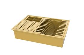 Escorredor De Embutir / Sobrepor Calha Inox Dourado 43x33cm Escorredor De Embutir / Sobrepor Calha Inox Dourado 43x33cm