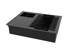 Escorredor De Embutir / Sobrepor Calha Inox Preta 43x33cm Escorredor De Embutir / Sobrepor Calha Inox Preta 43x33cm