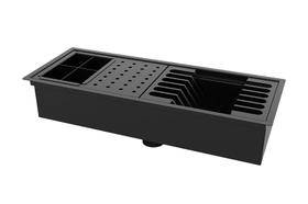 Escorredor De Embutir / Sobrepor Calha Inox Úmida Preta 50cm Escorredor De Embutir / Sobrepor Calha Inox Úmida Preta 50cm