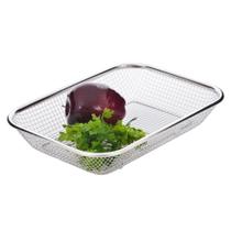 Escorredor De Inox Para Frutas Legumes E Verduras 21X29Cm