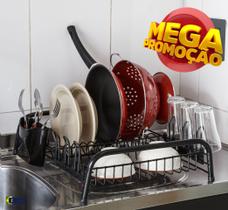 Escorredor De Louça 12 Pratos Suporta 6 Copos C/ Porta Talhar Embutido Resistente Escorredor De Louça 12 Pratos Suporta 6 Copos C/ Porta Talhar Embutido Resistente