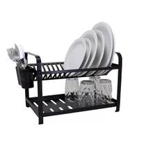 Escorredor de Louça 16 Pratos Aço Inox Preto Não Enferruja Escorredor de Louça 16 Pratos Aço Inox Preto Não Enferruja
