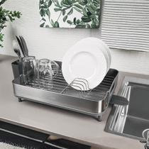 Escorredor de Louça Aço com Porta Talheres Removível e Vazão de Água - Tramontina