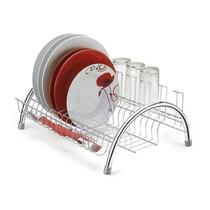 Escorredor de Louça Arco Aço Inox Cromado Grande Porta Copos Premium Pia Cozinha
