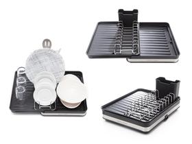 Escorredor de Louça Calha Úmida Duetto 36,5x51x18cm em Aço Inox com Bandeja Coletora Extensível Escorredor de Louça Calha Úmida Duetto 36,5x51x18cm em Aço Inox com Bandeja Coletora Extensível