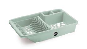 Escorredor De Louça Cozinha Prato Porta Talheres UZ VERDE MENTA