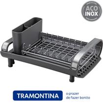 Escorredor de Louça em Aço Inox Plurale Grafite - Tramontina