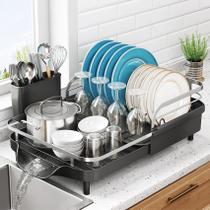 Escorredor de Louça Expansível SNTD em Aço Inoxidável 38-56 cm