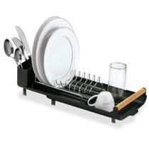 Escorredor De Louça Extensível Cromado Com Calha Pia E Teka