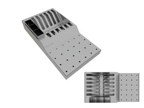 Escorredor De Louça Inox Calha Úmida Pratos Copos E Talheres 37x20cm Escorredor De Louça Inox Calha Úmida Pratos Copos E Talheres 37x20cm