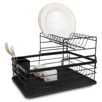 Escorredor de Louça Inox Preto Fosco 2 Andares