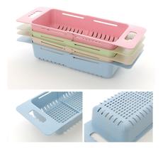 Escorredor De Louça Legumes Retratil Ajustavel Multiuso Alça