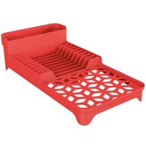 Escorredor de Louça Multi C/ Divisória P/ Talheres Pratos Copos Vazado Escoamento Compacto Lavável Bancada Cozinha Escorredor de Louça Multi C/ Divisória P/ Talheres Pratos Copos Vazado Escoamento Compacto Lavável Bancada Cozinha