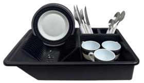 Escorredor De Louça Plástico 12 Pratos Talheres Copo Cozinha Escorredor De Louça Plástico 12 Pratos Talheres Copo Cozinha