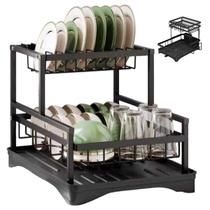 Escorredor de Louça Prato Talher Copo Utensilios Pia Bancada Cozinha Organizaçao Limpeza Multiuso Funcionalidade