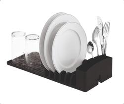 Escorredor De Louça Pratos Copos Preto Pia Cozinha Balcão - Dasplast