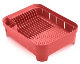 Escorredor de Louça, pratos, cor Vermelho - OU - Trium 40 cm