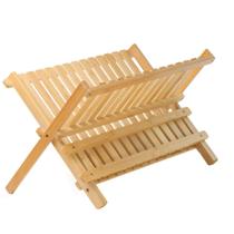 Escorredor de louça pratos dobrável em bambu natural original Escorredor de louça pratos dobrável em bambu natural original