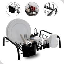 Escorredor De Louça Pratos Porta Talher Copo Cozinha Preto Escorredor De Louça Pratos Porta Talher Copo Cozinha Preto