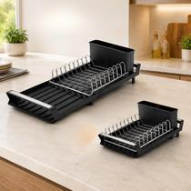 Escorredor de Louça Retrátil com Bandeja Expansível Design Inteligente e Versátil p/ 8 Pratos WESTING by BSMIX