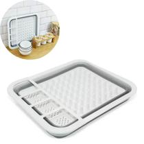 Escorredor De Louça Secador Cozinha Prato Silicone Retrátil - New