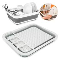 Escorredor De Louça Talher Pratos Silicone Dobrável Copo Multiuso