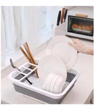 Escorredor De Louça Talher Pratos Silicone Dobrável Copo Talheres - dfjn