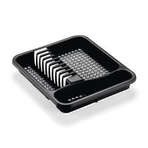 Escorredor de Louças 10 Pratos Plástico Compacto com Suporte para Talheres e Base Drenante Cozinha