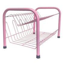Escorredor De Louças 13 Pratos 5 Copos Design Moderno Rosa Escorredor De Louças 13 Pratos 5 Copos Design Moderno Rosa
