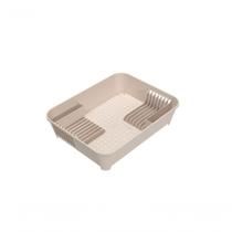 Escorredor De Louças 14 Pratos Plástico Cor Areia Coast Linha Flora Coza Areia Coast