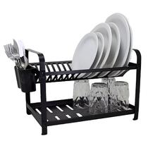 Escorredor de Louças 16 Pratos Inox Preto com Porta Talher Mak-Inox SEC16EPT Escorredor de Louças 16 Pratos Inox Preto com Porta Talher Mak-Inox SEC16EPT