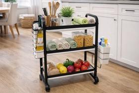 Escorredor De Louças 3 Andares Metal Preto Porta Pratos Copos Talheres Organizador Cozinha Resistente Moderno Escorredor De Louças 3 Andares Metal Preto Porta Pratos Copos Talheres Organizador Cozinha Resistente Moderno