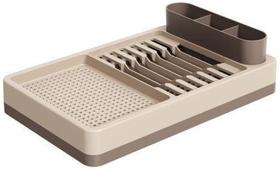 Escorredor De Louças 42X26Cm Flat Cinza Coza