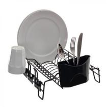 Escorredor de Louças Aço 36cm Metaltru Madri Preto Antiferrugem