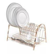 Escorredor De Louças Arthi Max Duplo Rose Gold